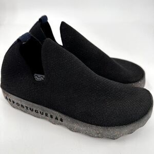 Asportuguesas Knit Platform Clip Slip on Sneaker Shoe Black Womens size 6.5 New